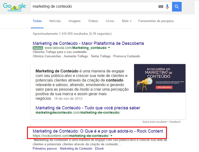 marketing de conteúdo google