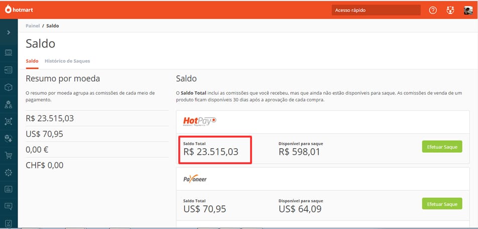 print ganhos no hotmart wilker costa