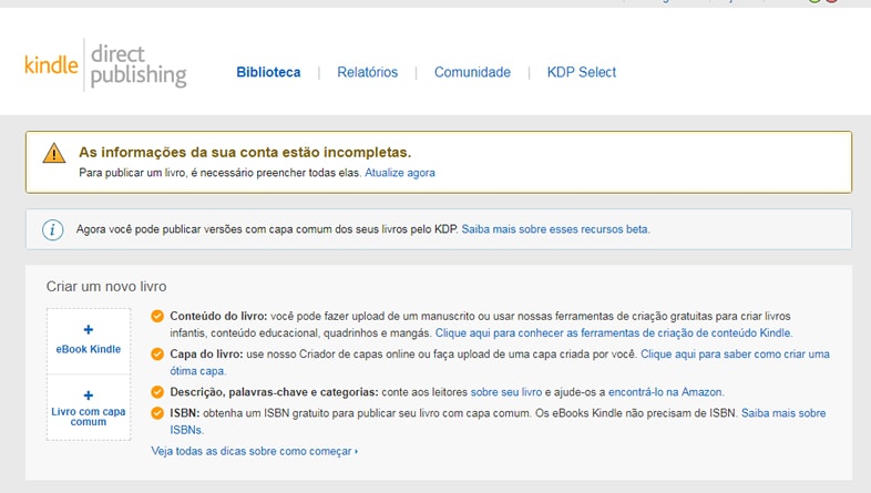 tela de perfil amazon-min