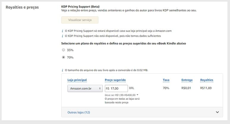 tela de precifiação amazon-min