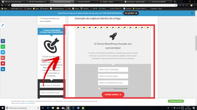 captura dentro do artigo wolf wp