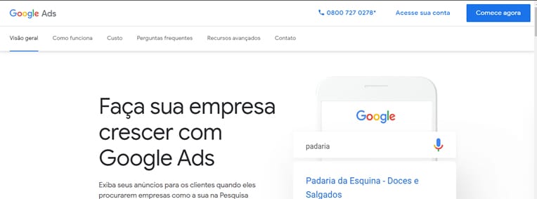 criar conta ads